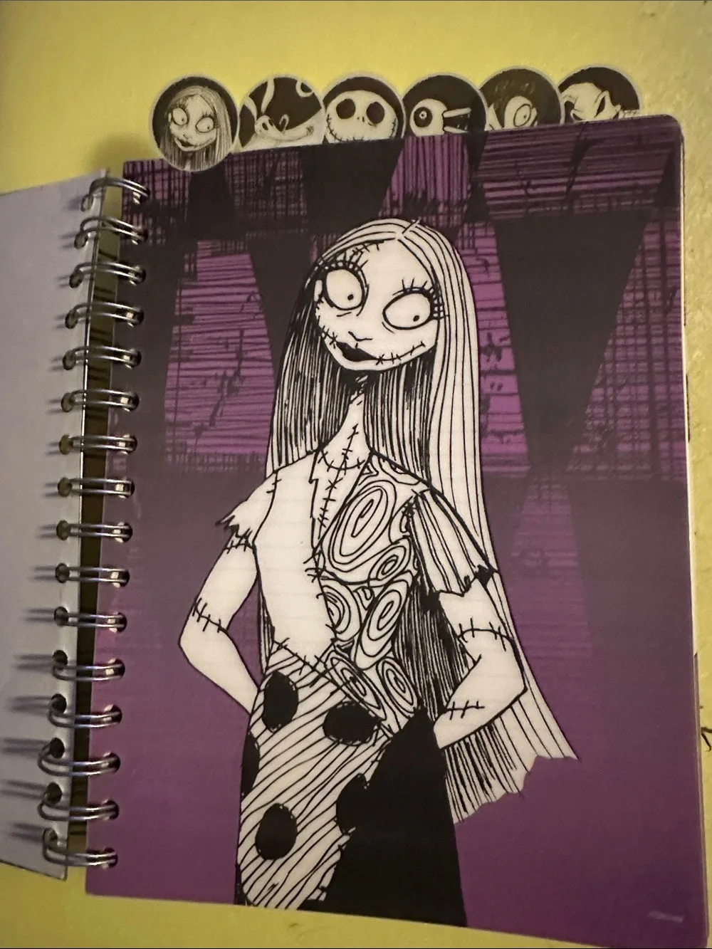Disney The Nightmare Before Christmas Spiral Notebook - Black & Orange